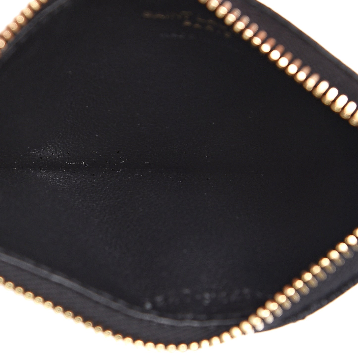Grain De Poudre Matelasse Chevron Monogram Fragments Zippered Card Case Black
