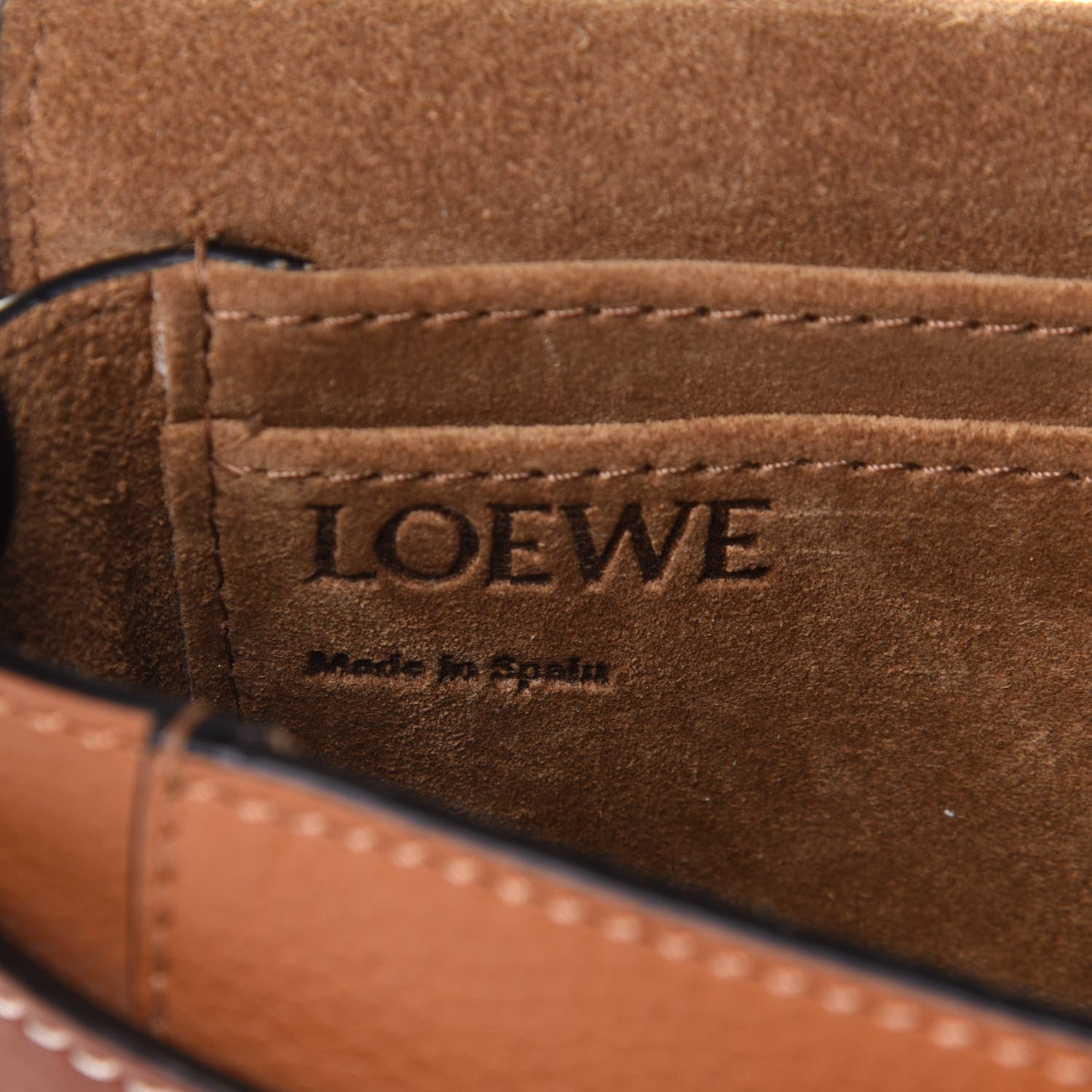 Loewe Grained Calfskin Mini Gate Crossbody Bag Caramel Pecan 6 of 9