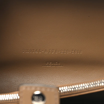 Fendi Glazed Fabric Vitello Liberty FF 1974 Diagonal Small Camera Case Tobacco Sand Black 6 of 10