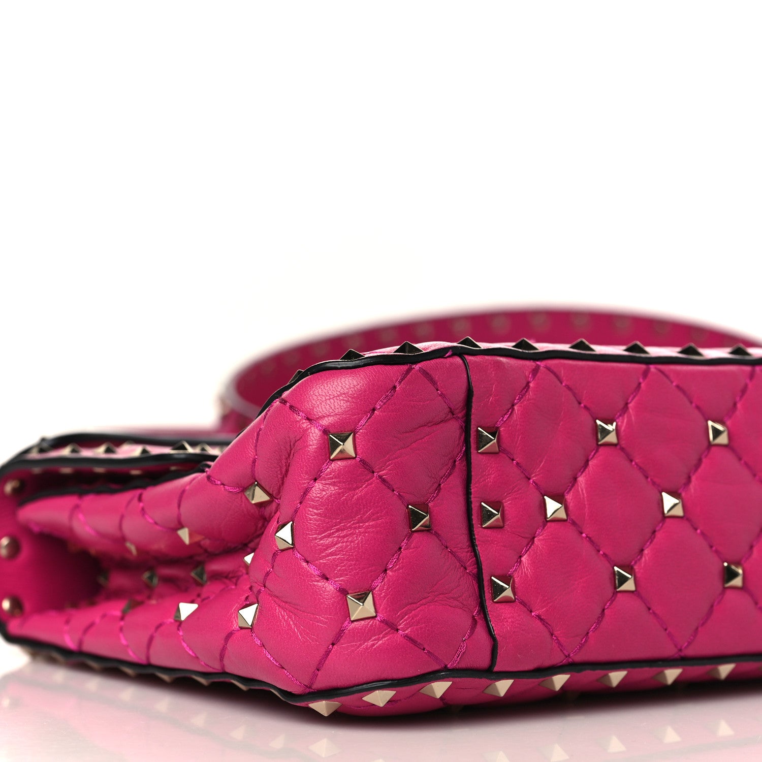 Valentino Garavani Nappa Medium Rockstud Spike Shoulder Bag Disco Pink 6 of 8