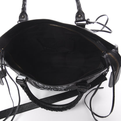 Balenciaga Agneau Arena Graffiti All Over Classic Hardware City Black White 4 of 7
