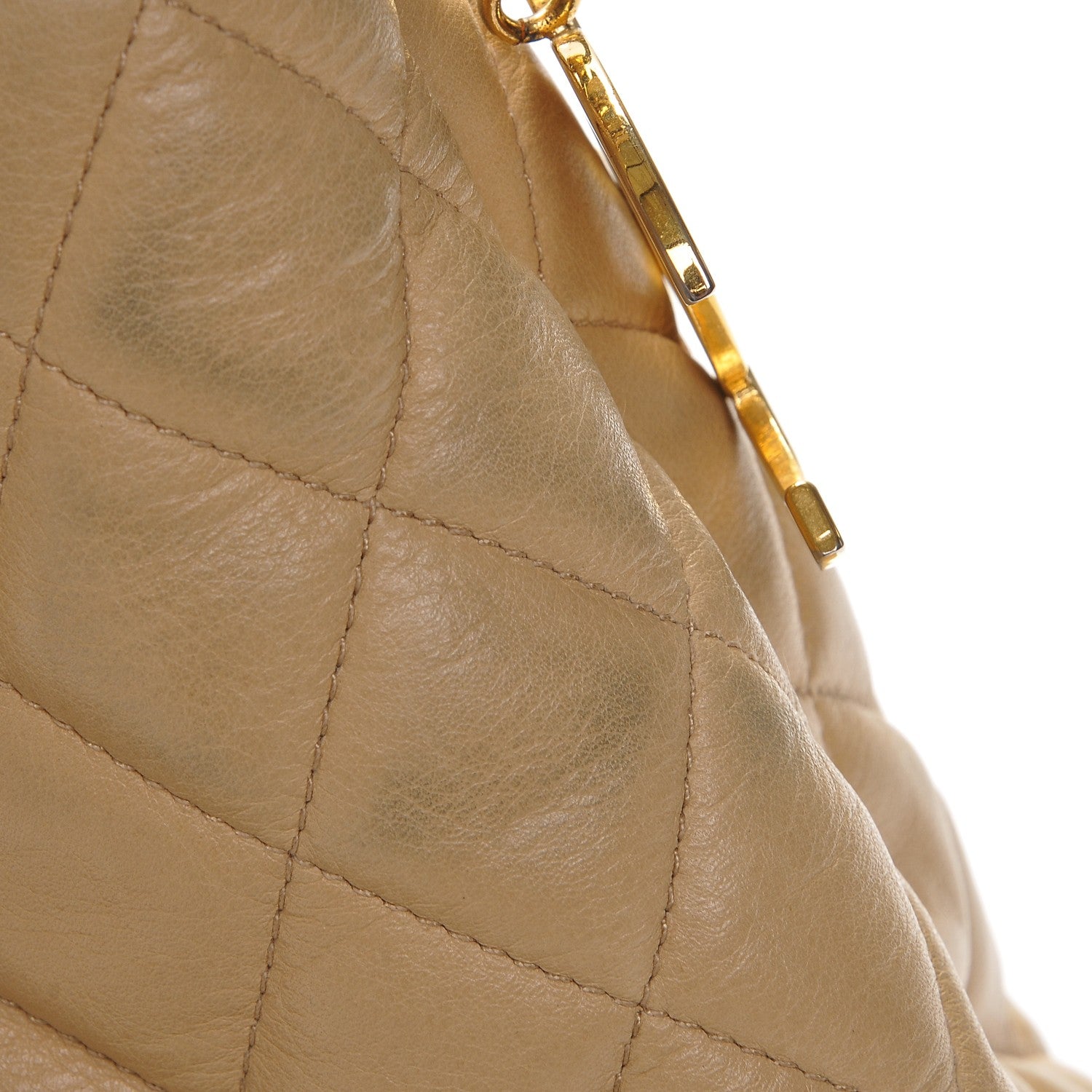 Chanel Lambskin Quilted Shoulder Bag Beige 9 of 11