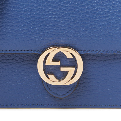 Gucci Dollar Calfskin Interlocking G Chain Wallet Caspian 7 of 8