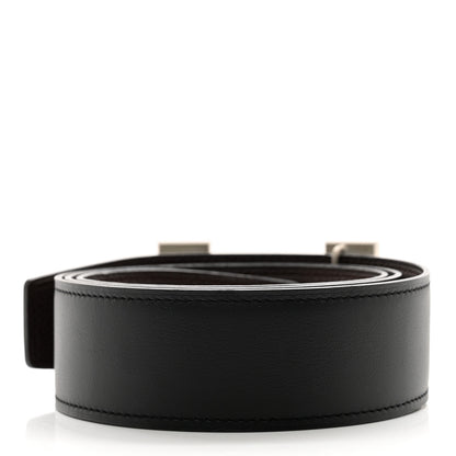 Hermes 135 Togo 38mm Constance H Belt 85 34 Black Chocolate 2 of 4