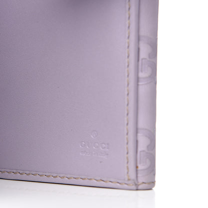 Gucci Guccissima Metal Bar Continental Wallet Lavender 6 of 7