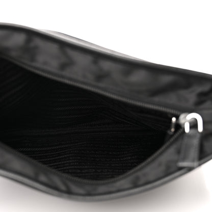 Prada Nylon Flat Messenger Bag Black 5 of 9
