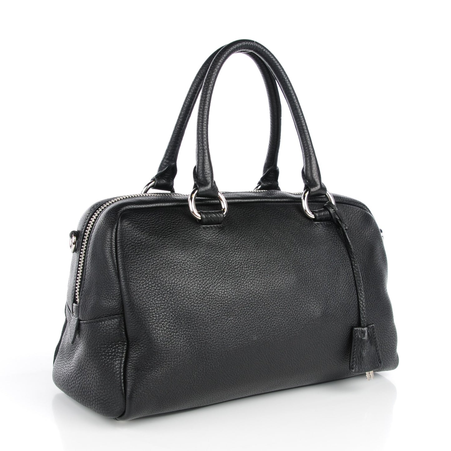 Vitello Daino Top Handle Bag Nero Black