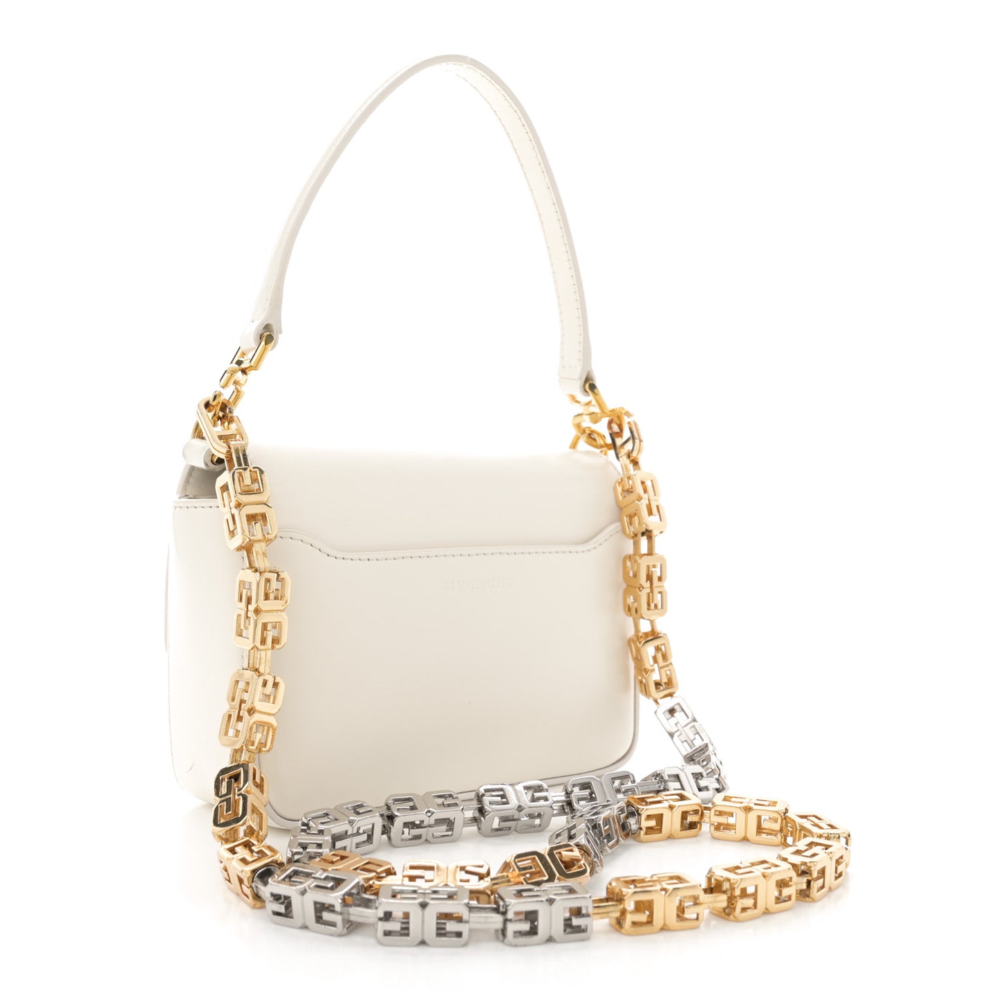 Box Calfskin Small 4G Cube Chain Shoulder Bag Ivory