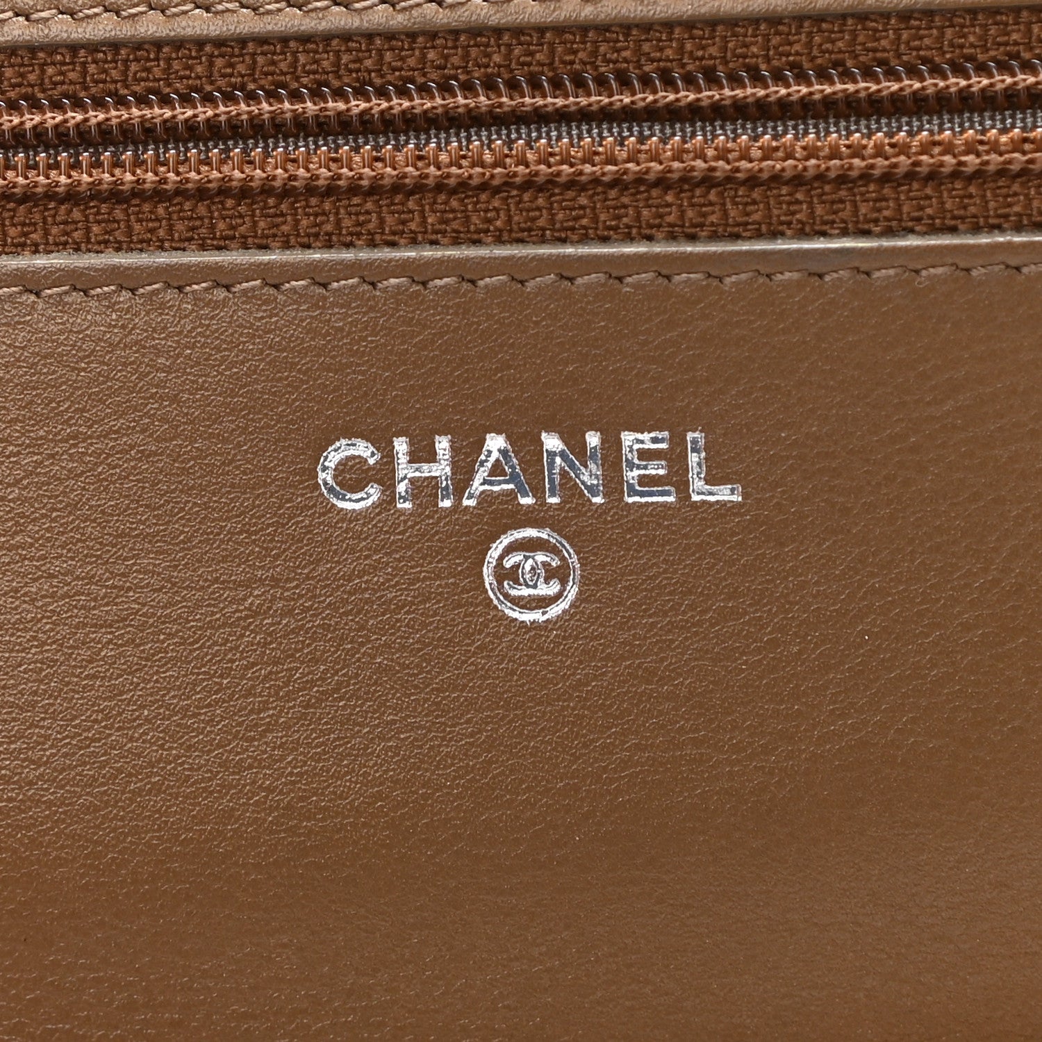 Chanel Caviar Timeless CC Wallet On Chain WOC Brown 6 of 12