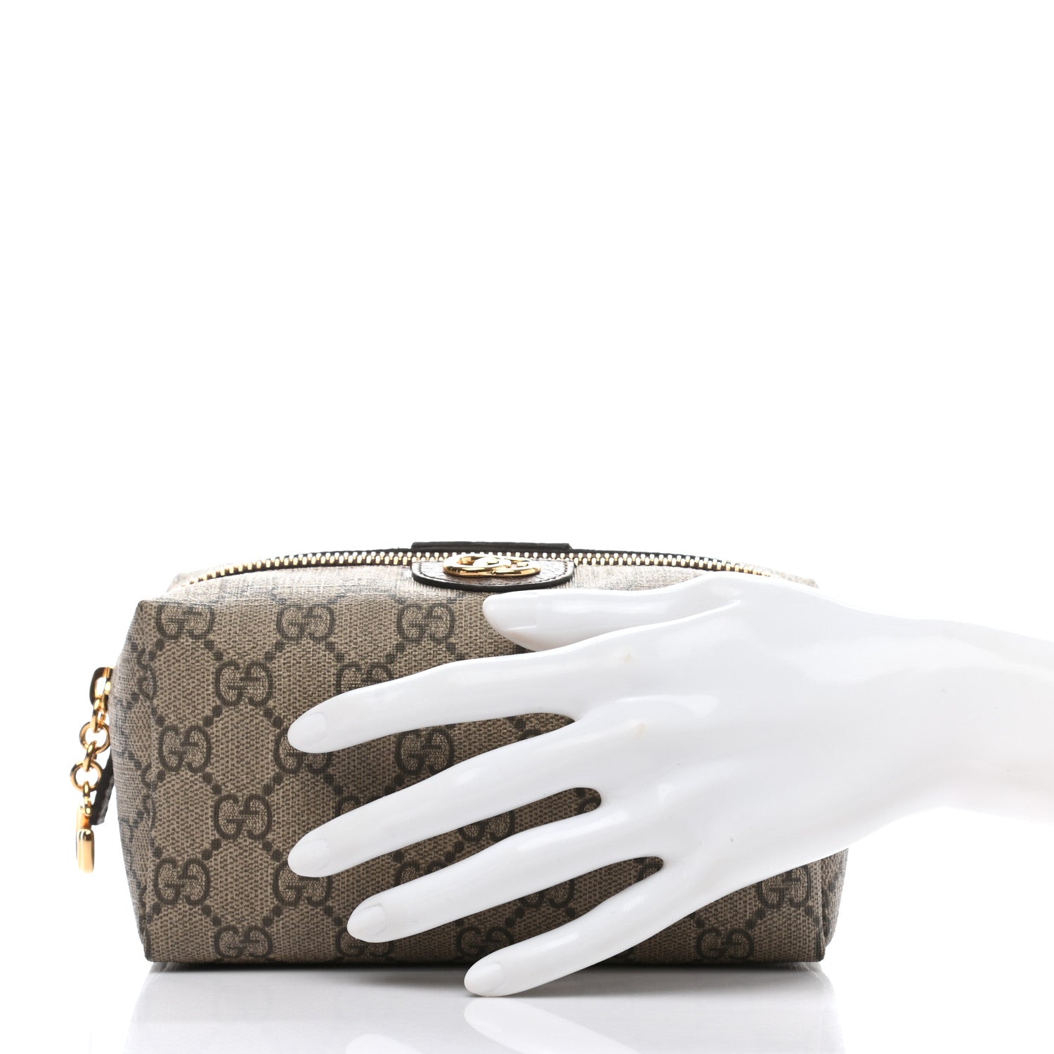 Gucci Soft GG Supreme Monogram Calfskin Medium Ophidia Cosmetic Case Beige Ebony New Acero 2 of 8