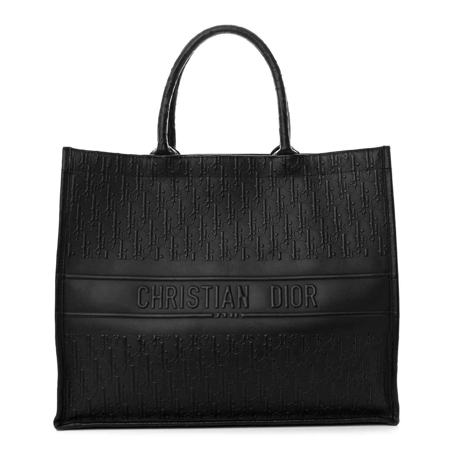 Christian Dior Oblique Calfskin Embossed Large Book Tote Black 1 of 13