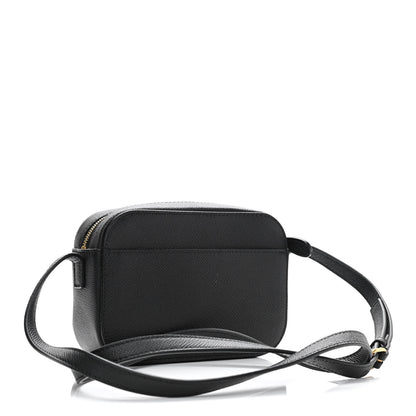 Balenciaga Signature Grained Calfskin Logo XS Ville Camera Bag Black White 3 of 11
