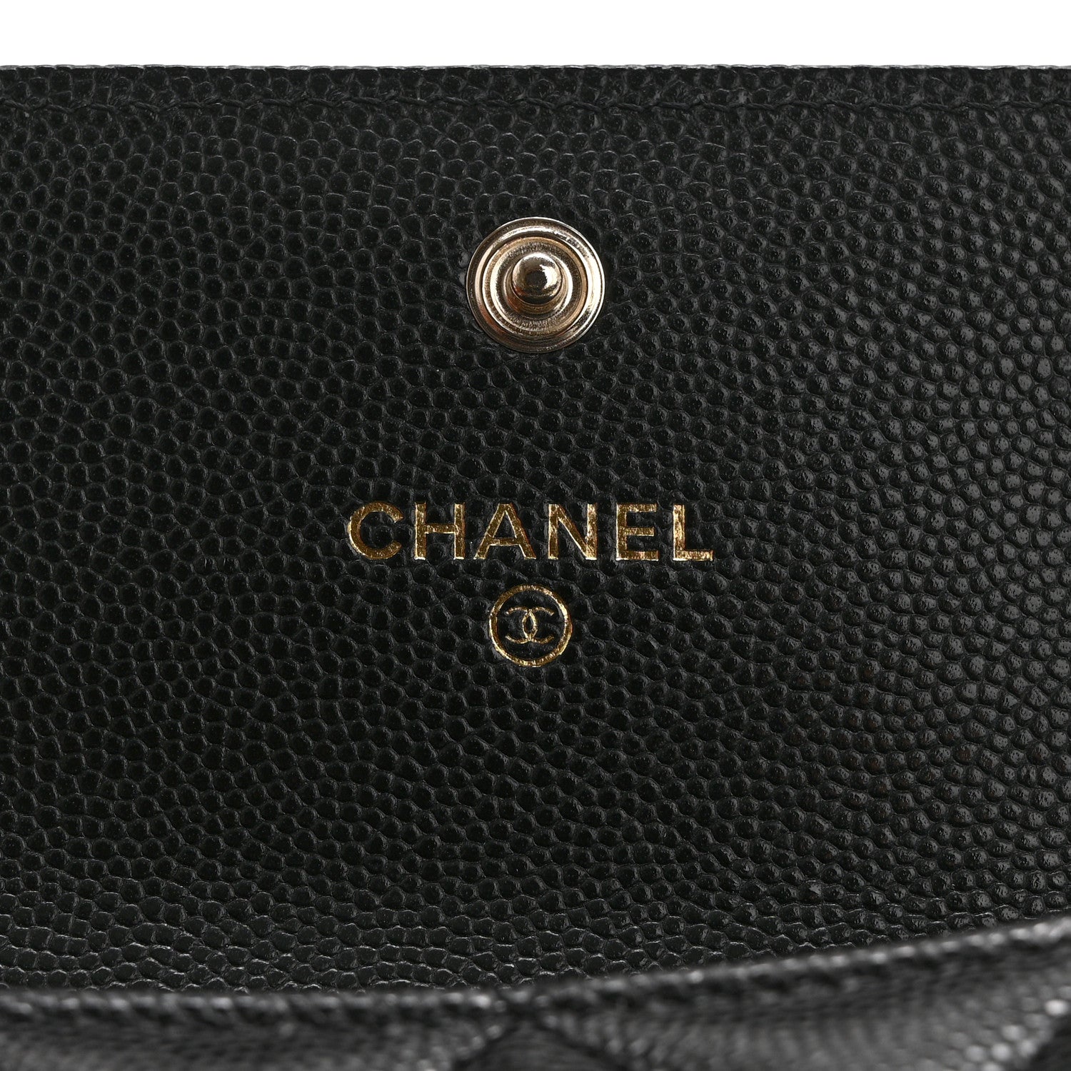 Chanel Caviar Quilted Crystal Enamel CC Flap Card Holder Black 6 of 9