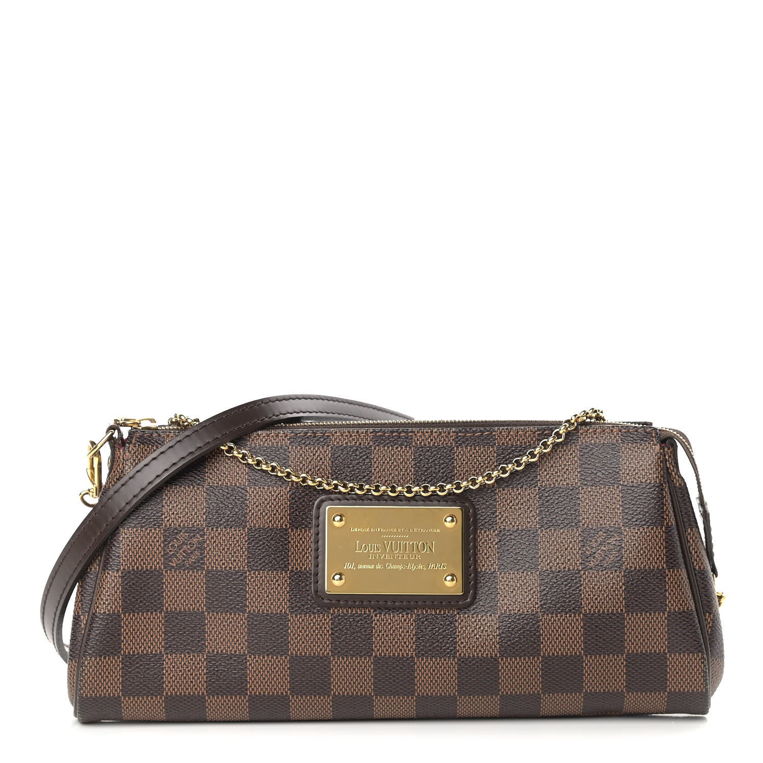Louis Vuitton Damier Ebene Eva Clutch 1 of 9