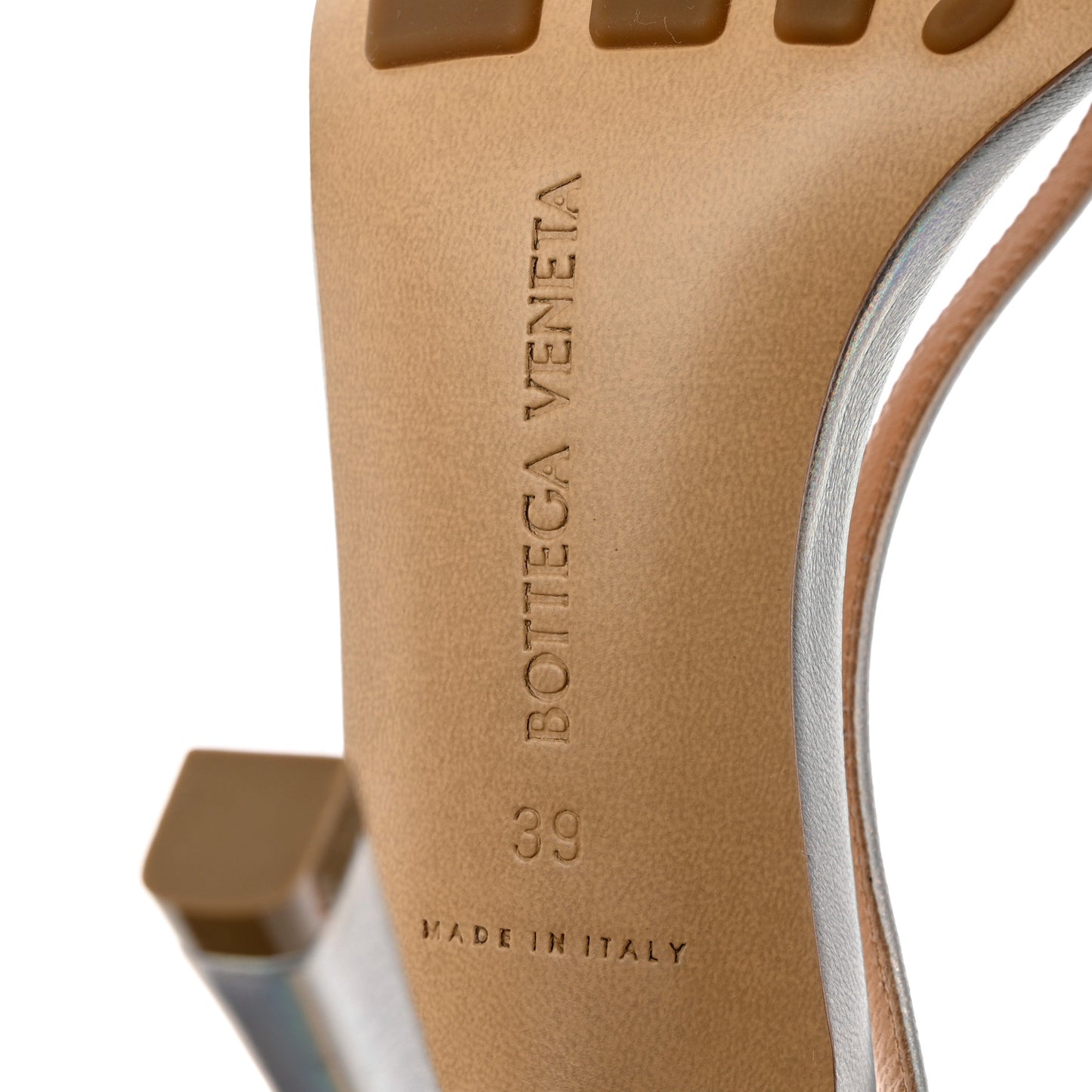 Laser Nappa Stretch Multi Strap 90mm Sandals 39 Moon Drop