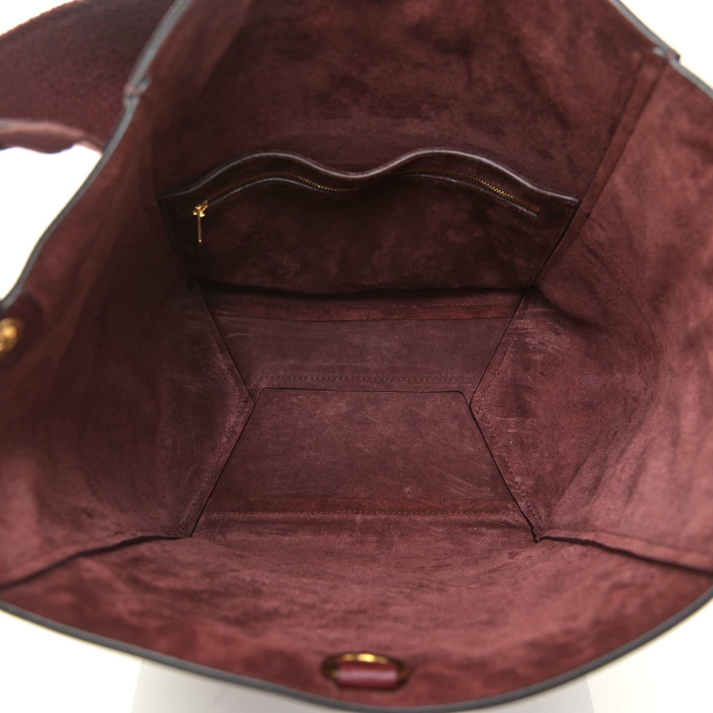 Soft Grained Calfskin Sangle Bucket Bag Burgundy