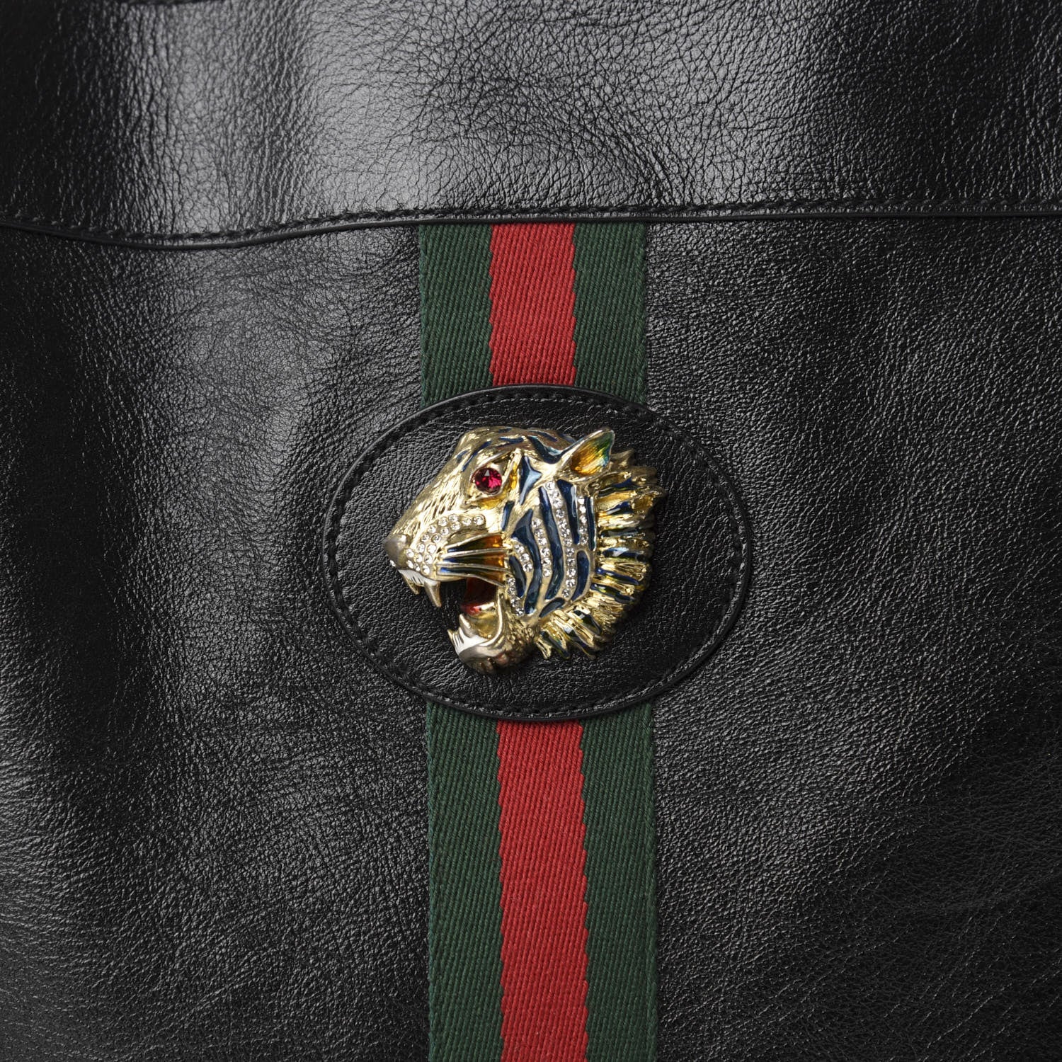 Gucci Calfskin Large Rajah Chain Tote Black 10 of 10
