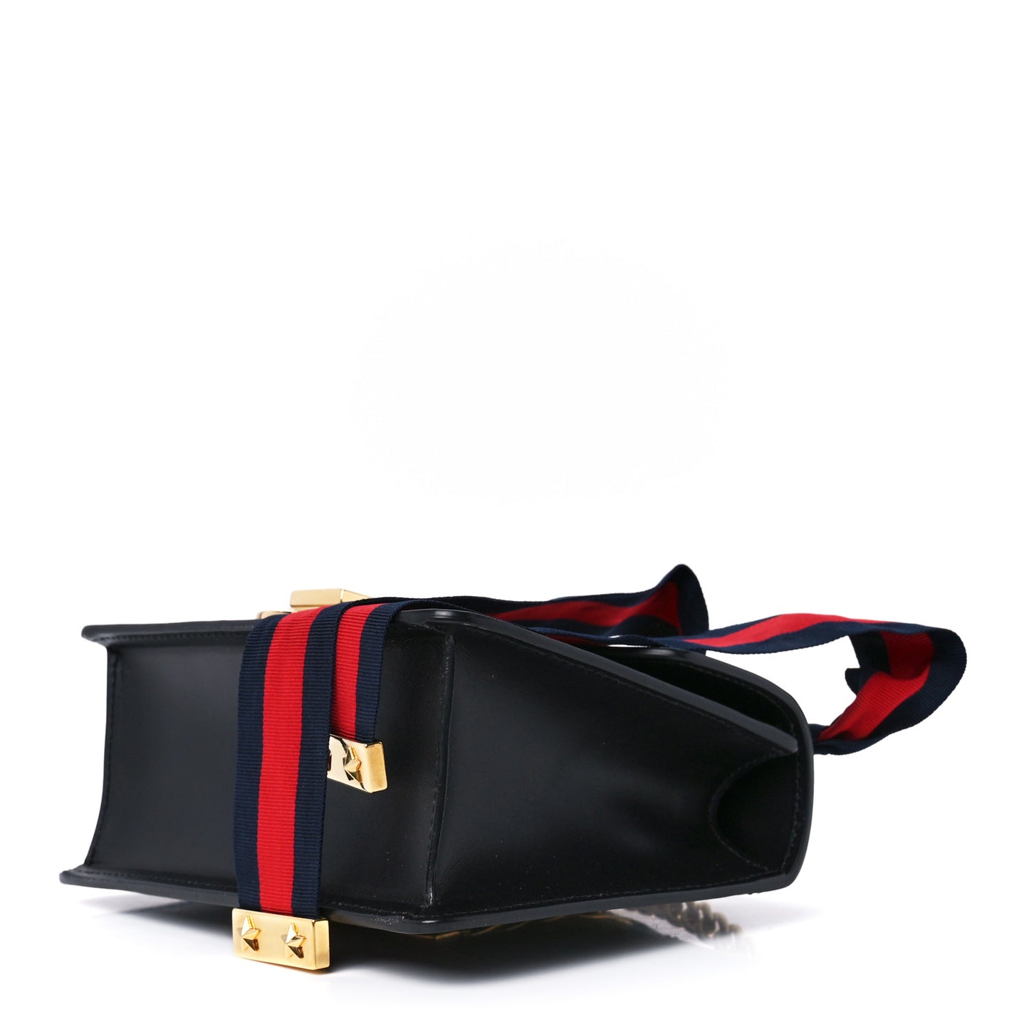 Calfskin Mini Sylvie Chain Shoulder Bag Black