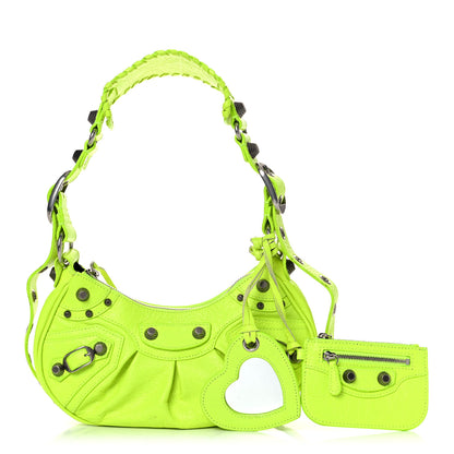 Balenciaga Agneau Arena Le Cagole Shoulder Bag XS Fluo Yellow 1 of 22