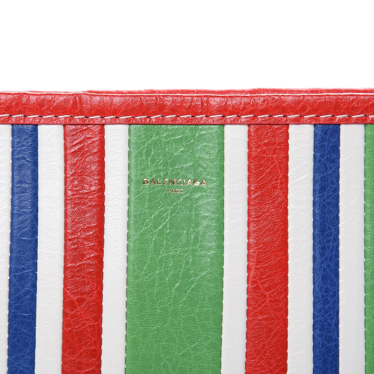 Balenciaga Veau Arena Multicolore Bazar Strap Clutch Green Blue Red White 8 of 10