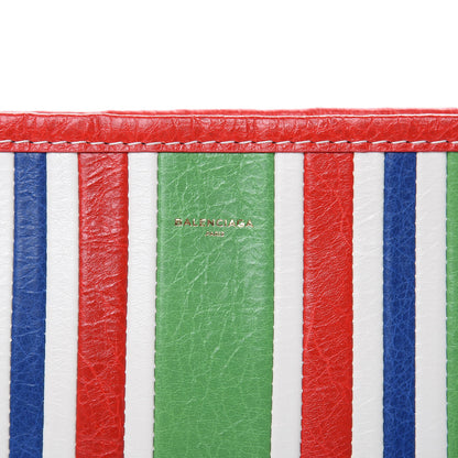 Balenciaga Veau Arena Multicolore Bazar Strap Clutch Green Blue Red White 8 of 10