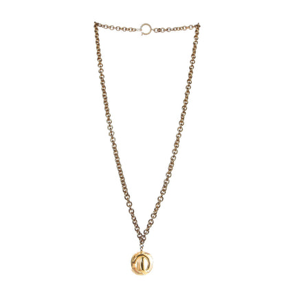 Chanel Resin Chain CC Pendant Necklace Gold 3 of 5