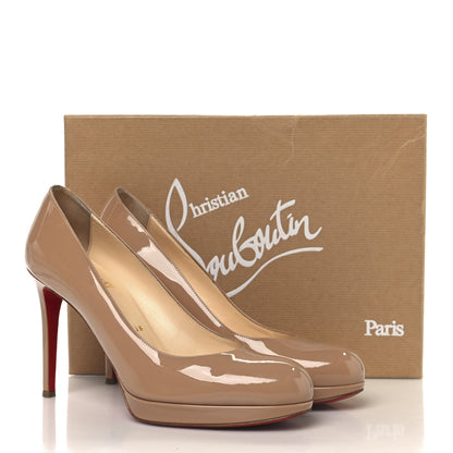 Christian Louboutin Patent New Simple 100 Pumps 37 Nude 9 of 9