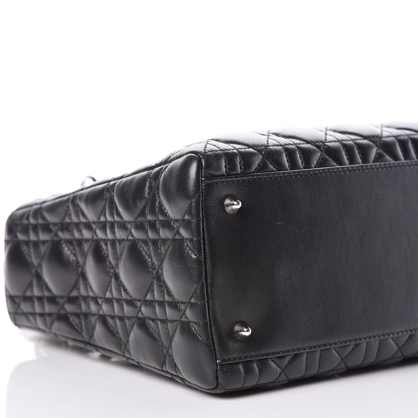Lambskin Cannage Medium Lady Dior Black