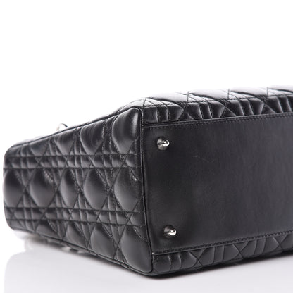 Christian Dior Lambskin Cannage Medium Lady Dior Black 8 of 9