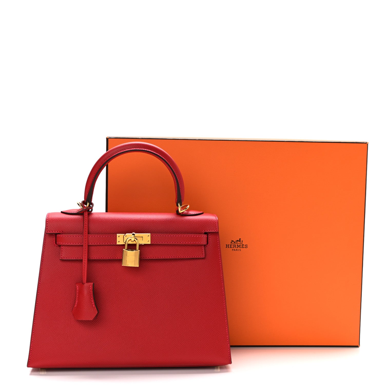 Hermes Epsom Kelly Sellier 25 Rouge Casaque 12 of 12