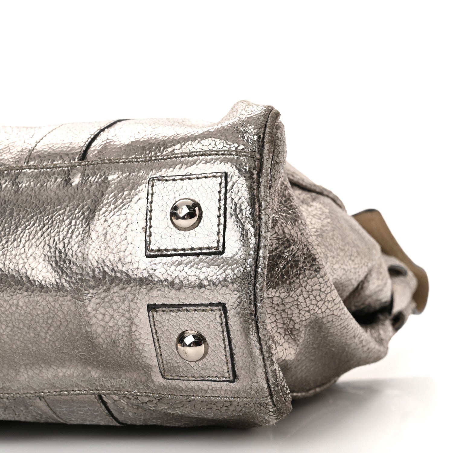 Mulberry Metallic Classic Grain Bayswater Silver 9 of 12