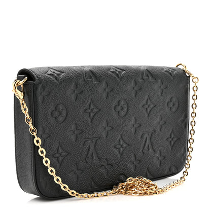 Louis Vuitton Empreinte Pochette Felicie Chain Wallet Black 4 of 13