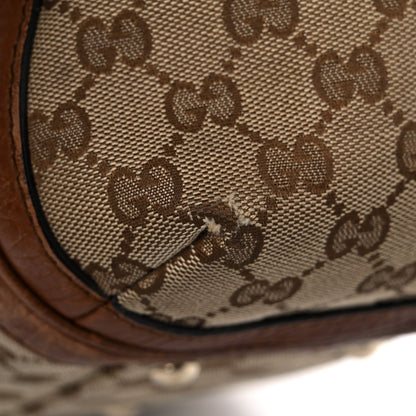 Gucci Monogram Cellarius Calfskin Medium Bella Hobo Beige Ebony Cuir 10 of 36