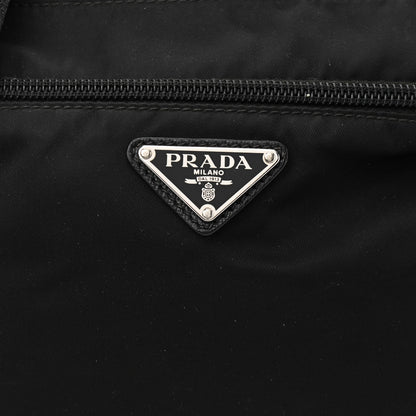 Prada Tessuto Nylon Saffiano Flat Messenger Bag Black 8 of 10