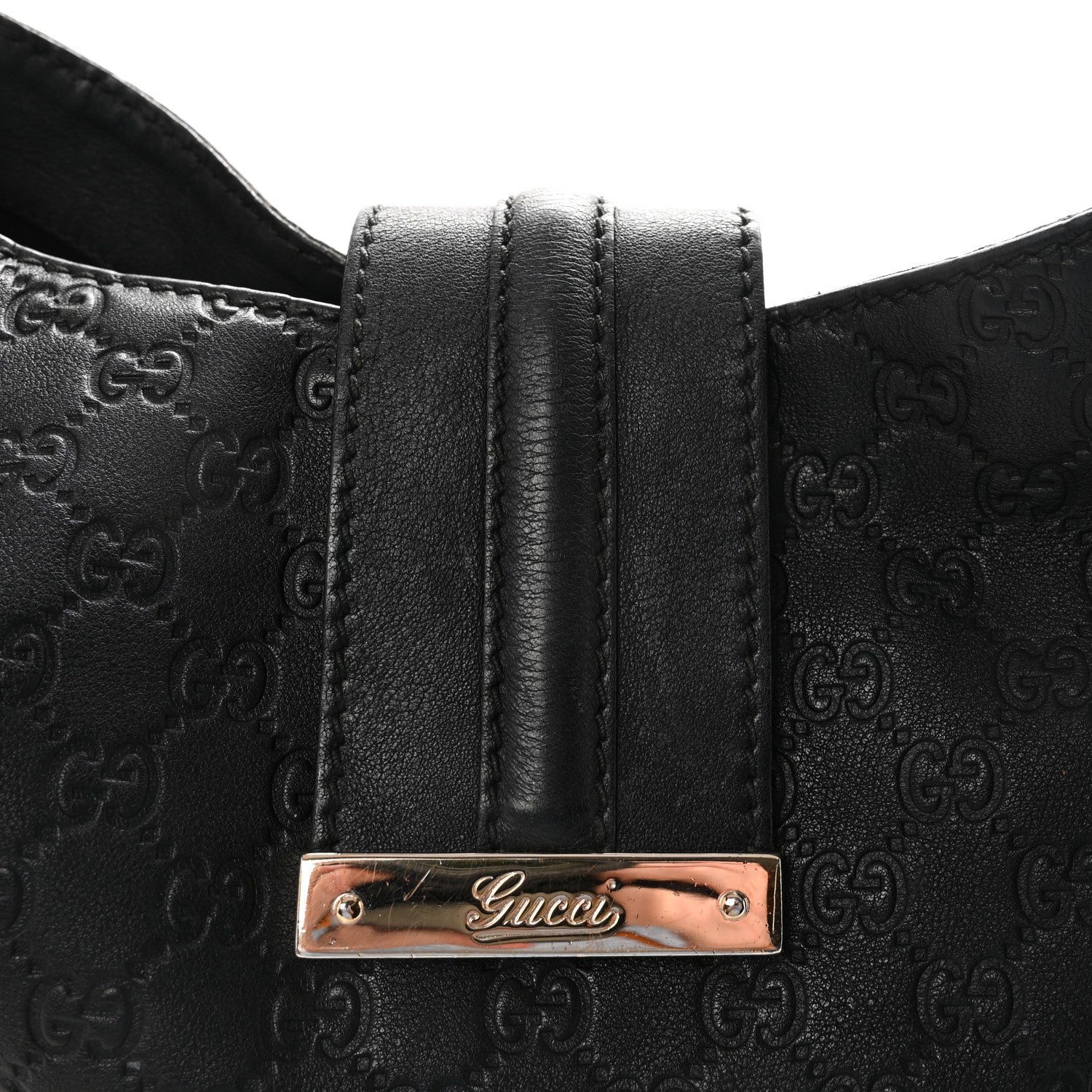 Gucci Guccissima Large New Ladies Web Hobo Black 9 of 11