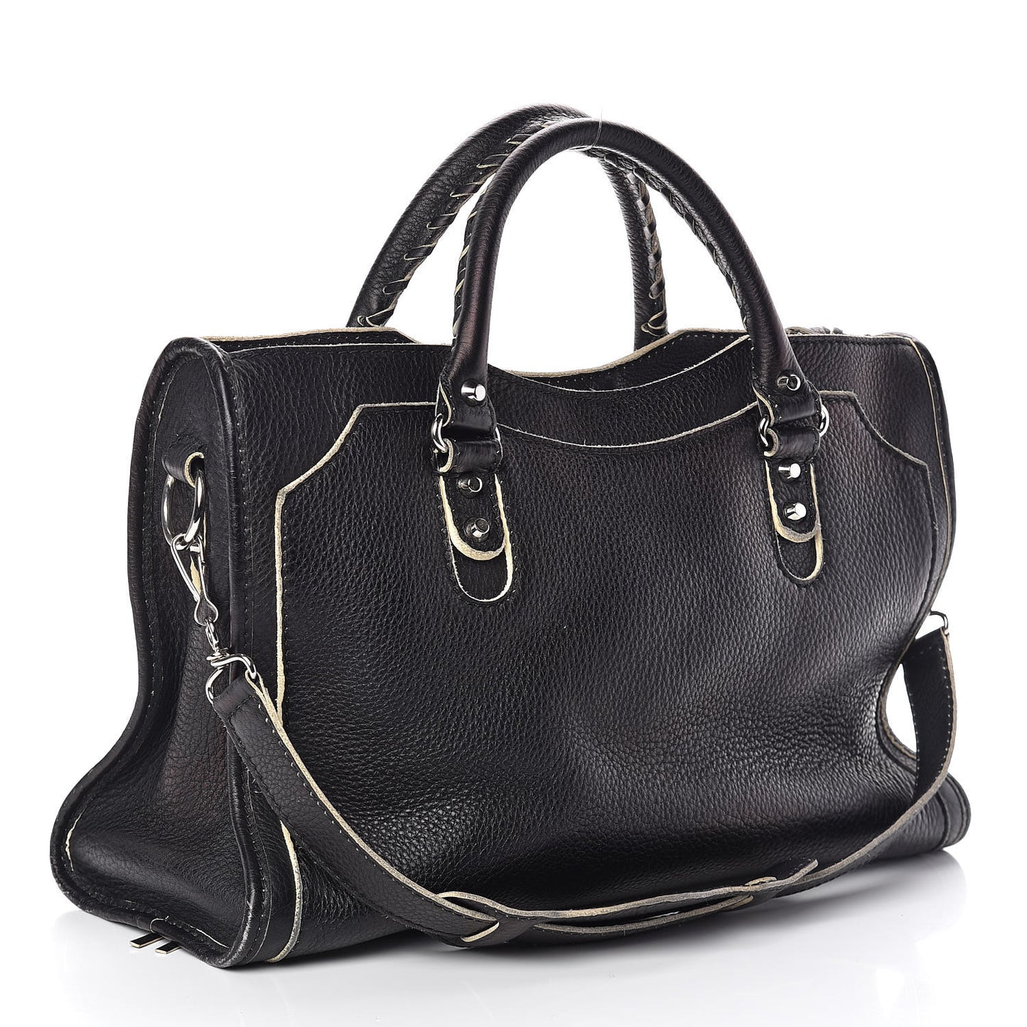 Supple Grained Calfskin Classic Silver Hardware Highlight City Black