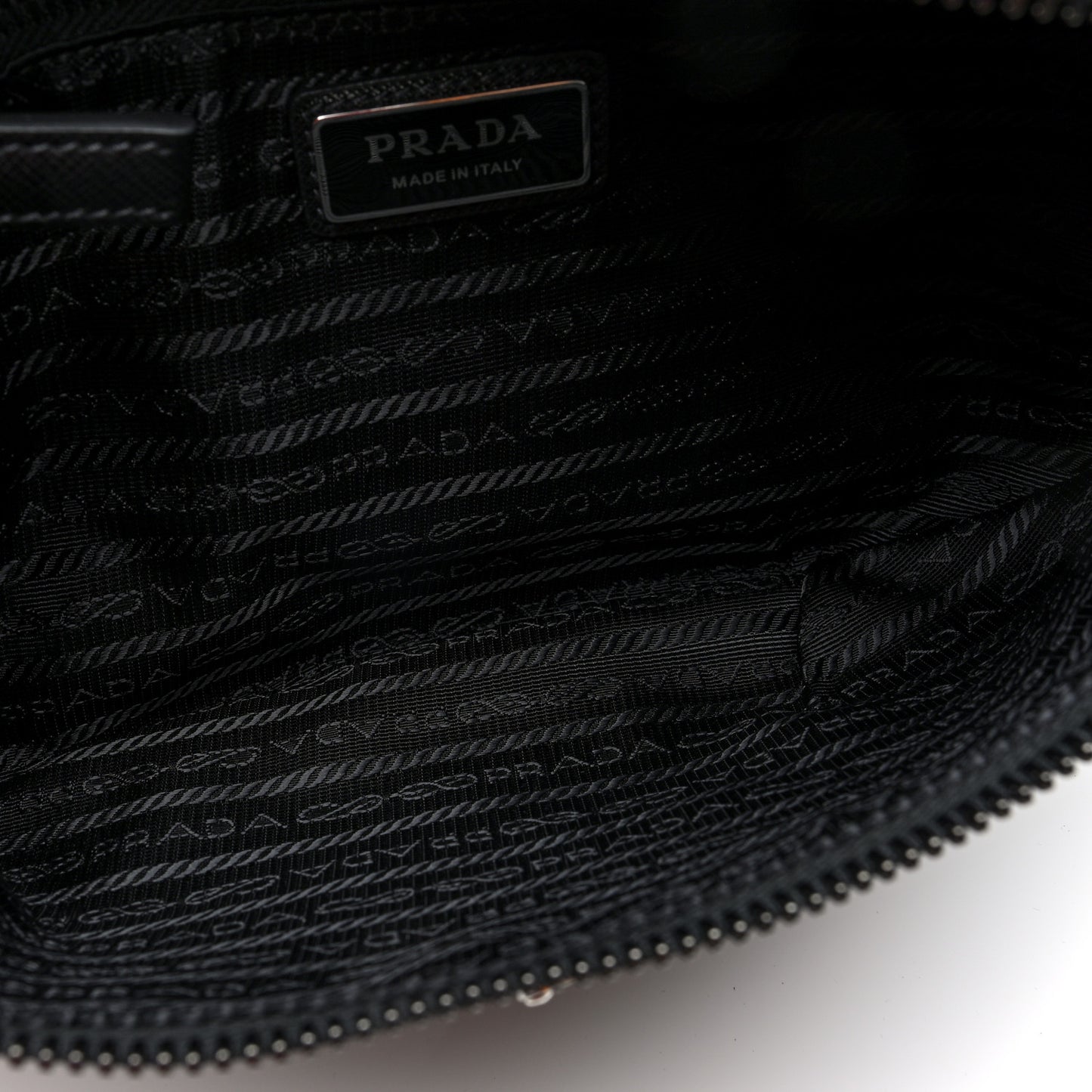 Tessuto Nylon Saffiano Belt Bag Black