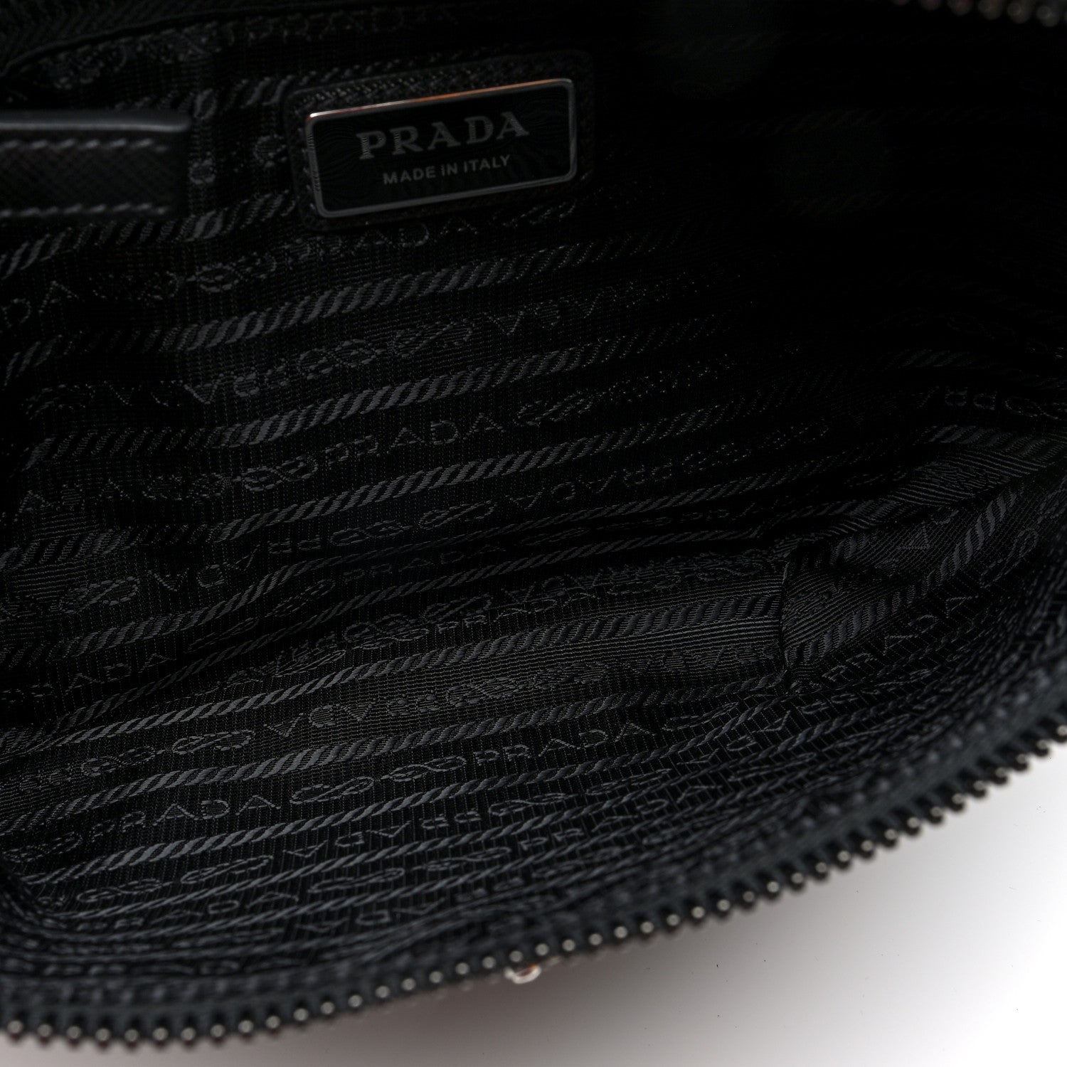 Prada Tessuto Nylon Saffiano Belt Bag Black 5 of 9