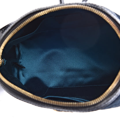 Gucci Suede Patent Dragon Embroidered Small Ophidia Dome Shoulder Bag Blue Multicolor Black 5 of 14