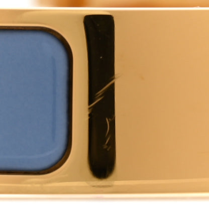 Hermes Enamel Narrow Clic Clac H Bracelet PM Bleu Orage 5 of 5