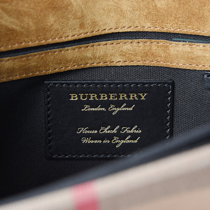 Burberry Derby Calfskin House Check Small Macken Crossbody Bag Dark Bottle Green 5 of 10