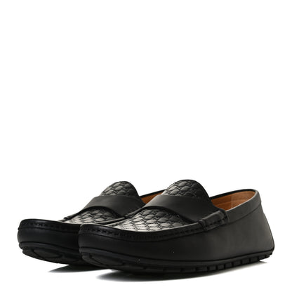 Gucci Calfskin Miro Soft Microguccissima Mens Driver Loafer 6.5 Black 3 of 13