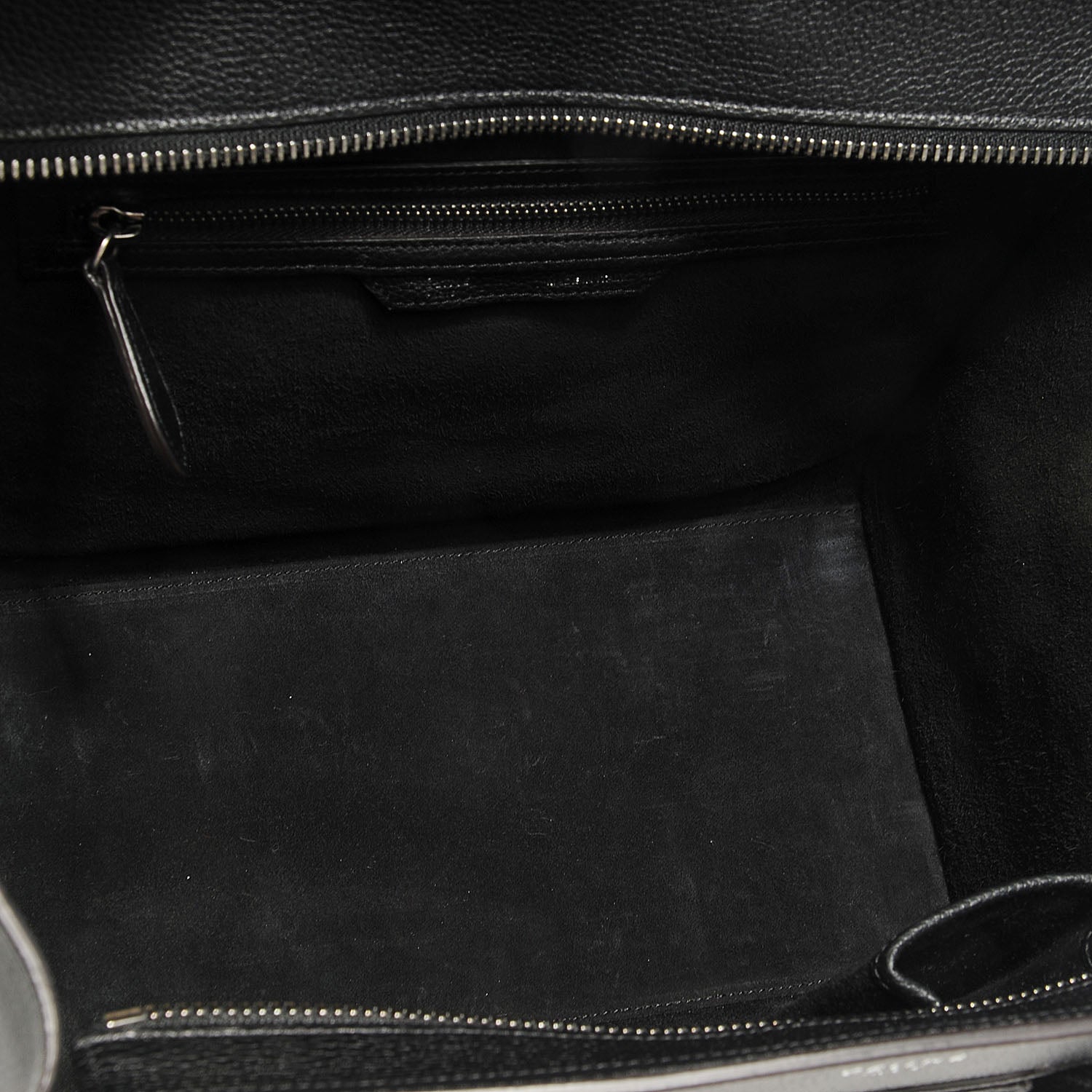 Celine Drummed Calfskin Mini Luggage Black 6 of 9