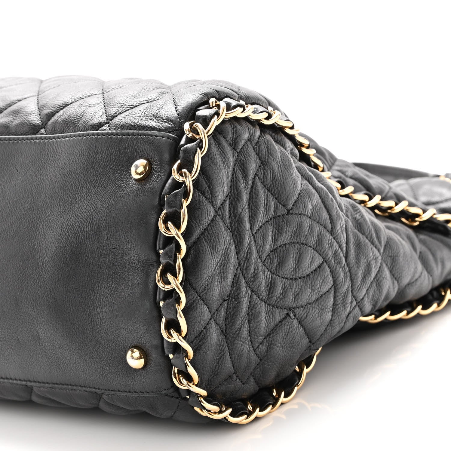 Chanel Calfskin Quilted Large Chain Me Hobo Black 9 of 9