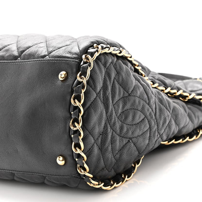 Chanel Calfskin Quilted Large Chain Me Hobo Black 9 of 9