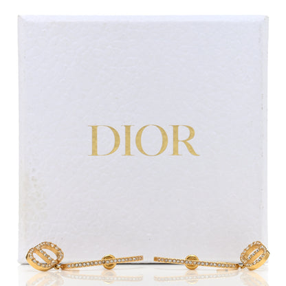 Christian Dior Crystal 30 Montaigne Dangle Earrings Gold 5 of 5