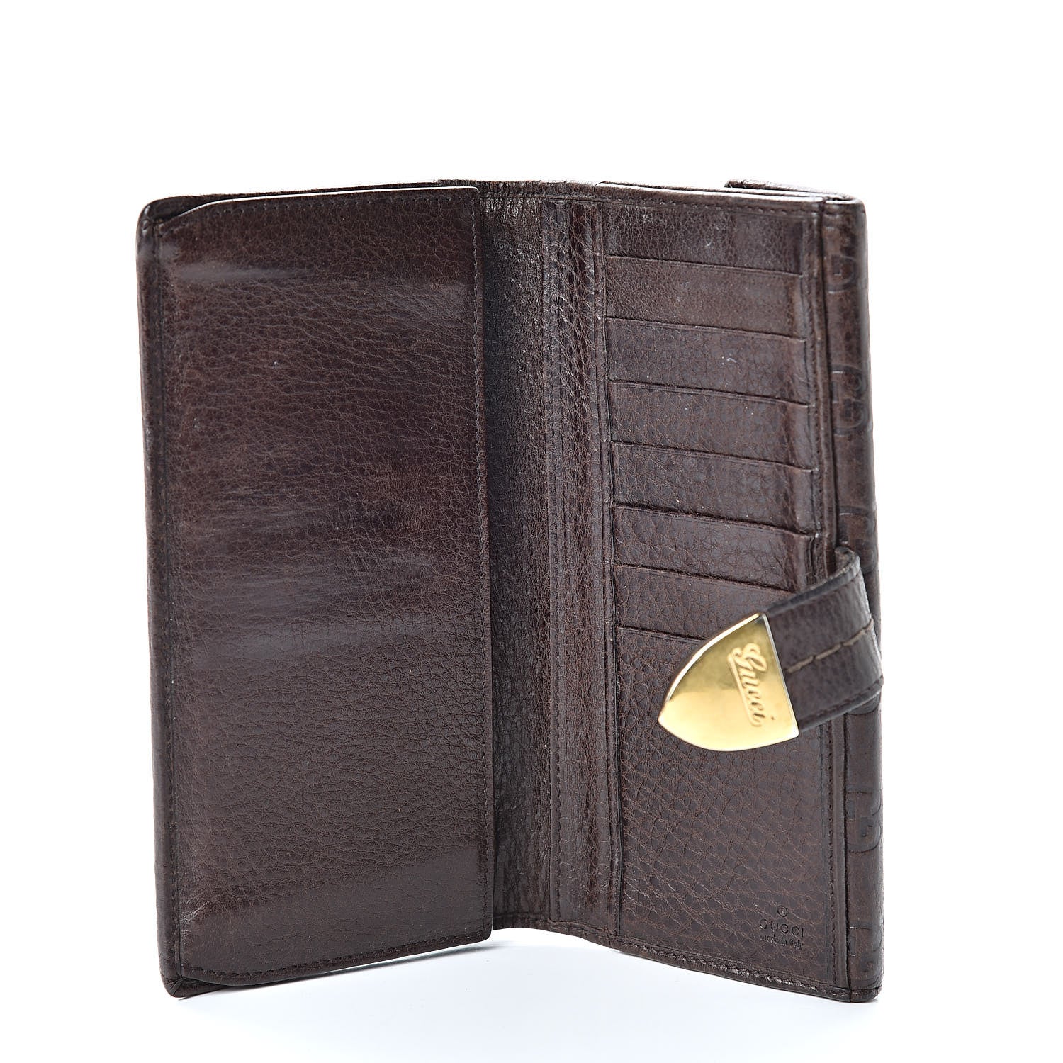 Gucci Guccissima Signoria Continental Wallet Dark Brown 6 of 15