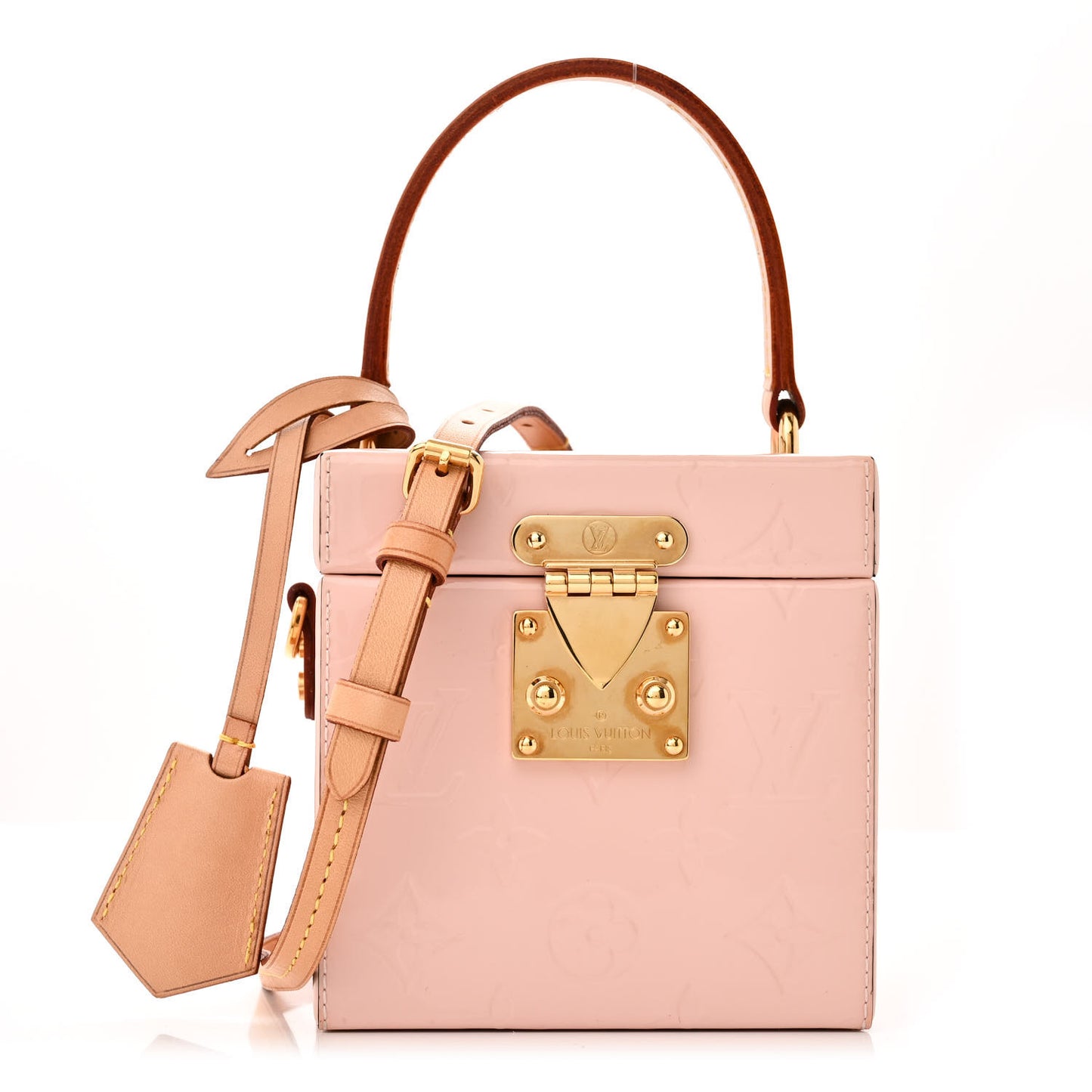 LOUIS VUITTON Vernis Bleecker Box Rose Ballerine
