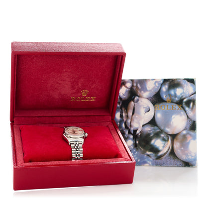 Rolex Stainless Steel 18K White Gold Diamond 26mm Oyster Perpetual Datejust Watch Silver 79174 2 of 5