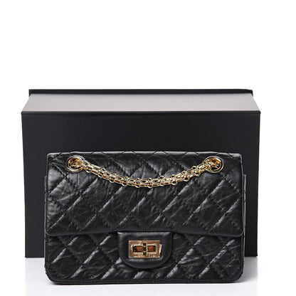 Chanel Aged Calfskin Quilted 2.55 Reissue Mini Flap Black 10 of 10